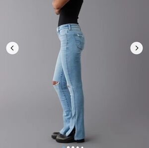 AE Next Level High-Waisted Ripped Skinny Kick Jean